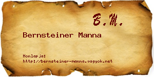 Bernsteiner Manna névjegykártya